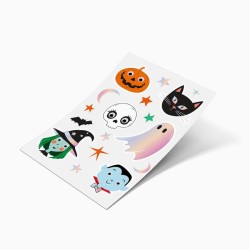 17 adesivi di Halloween con occhi mobili - Dolcetto o scherzetto. n�2
