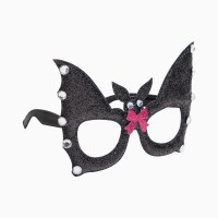 Occhiali da pipistrello di Halloween con fiocco rosa