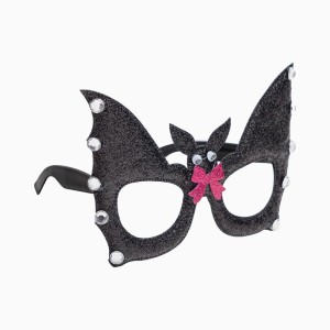 Occhiali da pipistrello di Halloween con fiocco rosa