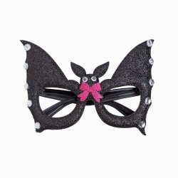 Occhiali da pipistrello di Halloween con fiocco rosa. n�1