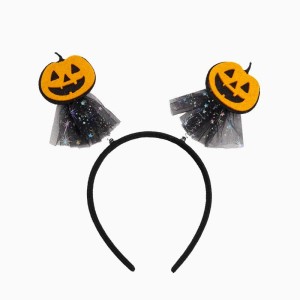 Fascia per capelli di Halloween a forma di zucca con tulle