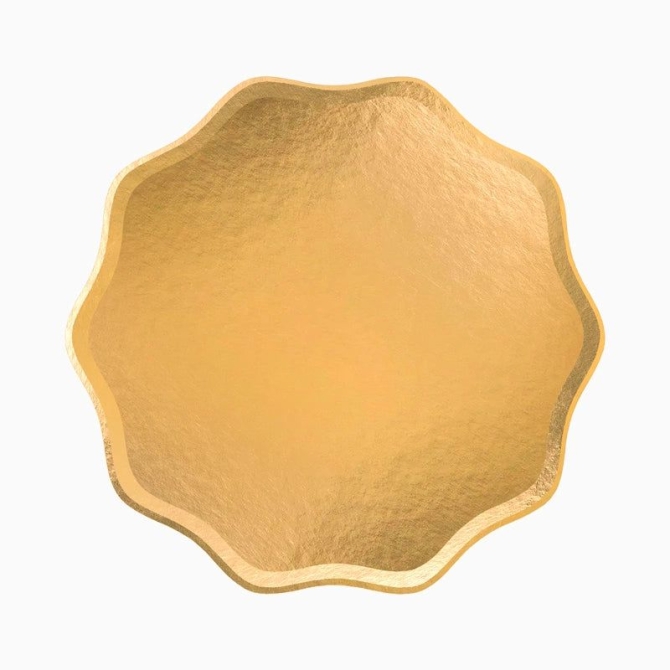 Set di 2 Sottopiatti a Stella Oro Metallizzato � 33 cm 