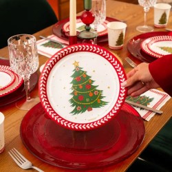 6 Piatti con Albero di Natale. n°1