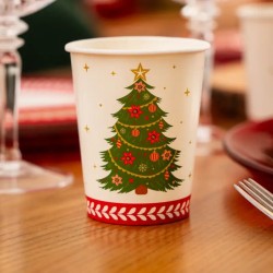 10 Bicchieri con Albero di Natale. n°1