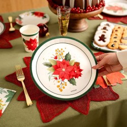 6 piatti natalizi con stelle di Natale. n�2