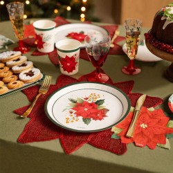 6 piatti natalizi con stelle di Natale. n�3
