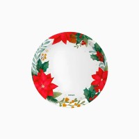6 piccoli piatti natalizi con stelle di Natale