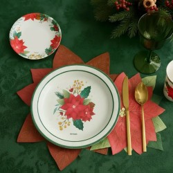 6 piccoli piatti natalizi con stelle di Natale. n�1