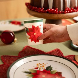 6 bicchieri natalizi con stella di Natale. n�1