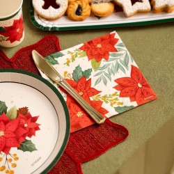 30 tovaglioli natalizi con stella di Natale. n�1
