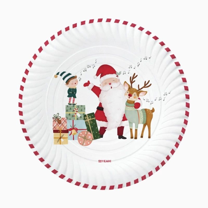 Set di 2 vassoi � 33 cm Babbo Natale sta arrivando! 