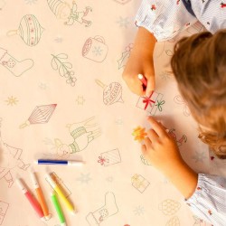 Tovaglia da colorare con i pennarelli - Arriva Babbo Natale!. n�2