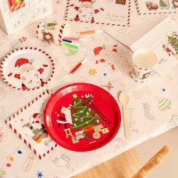 Tovaglia da colorare con i pennarelli - Arriva Babbo Natale!. n�3