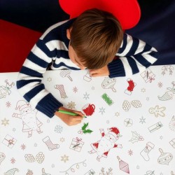 Tovaglia da colorare con i pennarelli - Arriva Babbo Natale!. n�4