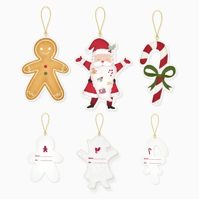 12 etichette regalo di Natale: Babbo Natale sta arrivando! 