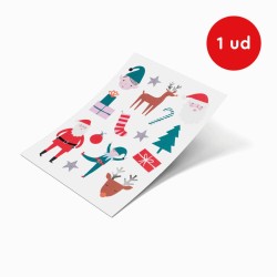 15 adesivi natalizi - Babbo Natale ed elfi. n�3