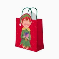 Sacchetto regalo natalizio a forma di elfo - 32 cm