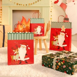 Sacchetto Regalo di Natale Babbo Natale  /  Renna � 24 cm. n�1