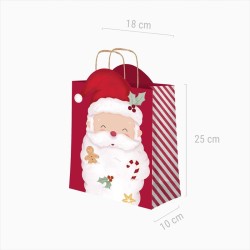 Sacchetto Regalo di Natale Babbo Natale � 24 cm. n�2