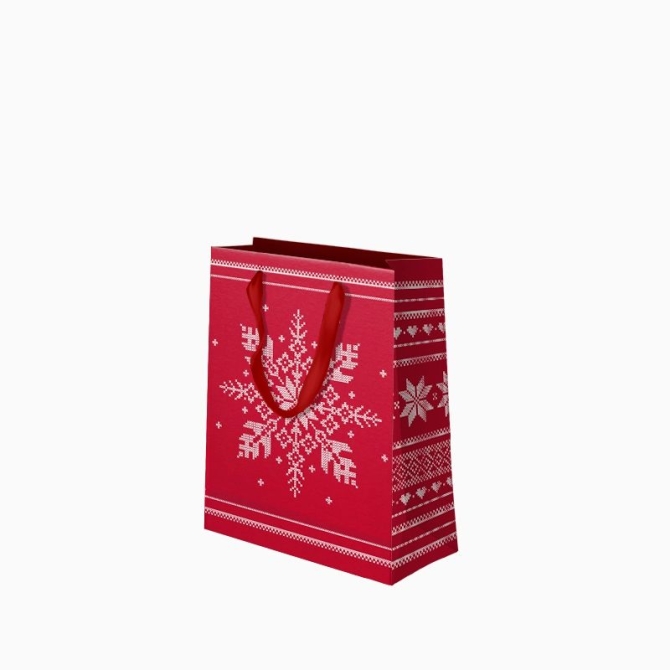 Sacchetto Regalo di Natale con Fiocco di Neve � 24 cm 