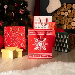 Sacchetto Regalo di Natale con Fiocco di Neve � 24 cm. n�1