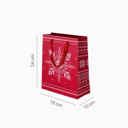 Sacchetto Regalo di Natale con Fiocco di Neve � 24 cm. n�2