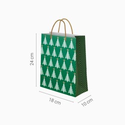 Sacchetto Regalo di Natale con Alberi di Natale � 24 cm. n�1