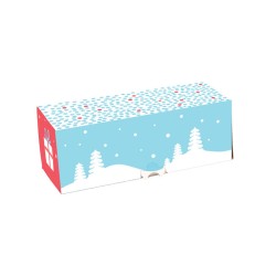 Scatola per Tronchetto di Natale con Neve - 35 cm. n1