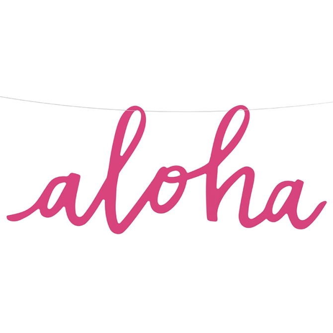 Banner lettere Aloha (47 cm) 