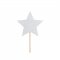 6 Stecchini con stelle glitter argento (11 cm) images:#1