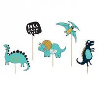 5 Maxi stecchini decorativi Dino Party Roarrrr