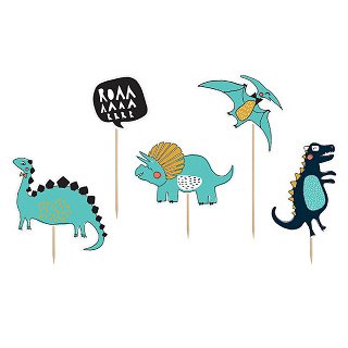 5 Maxi stecchini decorativi Dino Party Roarrrr 