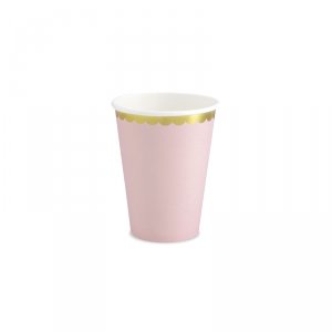 6 tazze rosa baby/oro