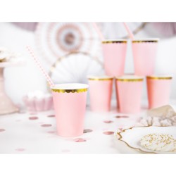 6 tazze rosa baby / oro. n4