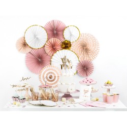 6 tazze rosa baby / oro. n6