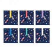 6 Sacchetti regalo Space party (16 cm) – Carta