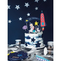 7 Stecchini per torta “Space Party”. n°1