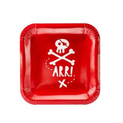 Grande scatola per feste pirata rossa. n�4