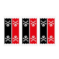 6 sacchetti regalo pirata rossi (18 cm) - Kraft. n2