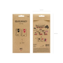 6 sacchetti regalo pirata rossi (18 cm) - Kraft. n5