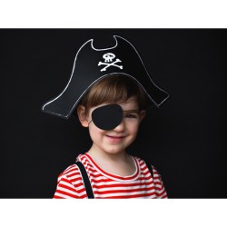 Cappello  +  Benda per occhio Pirata - Cartone. n°1