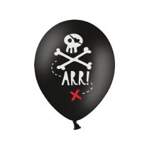 Contiene : 1 x 6 Palloncini Pirata Nero