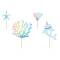 4 Cake Toppers - Oceano Iridescentee images:#0