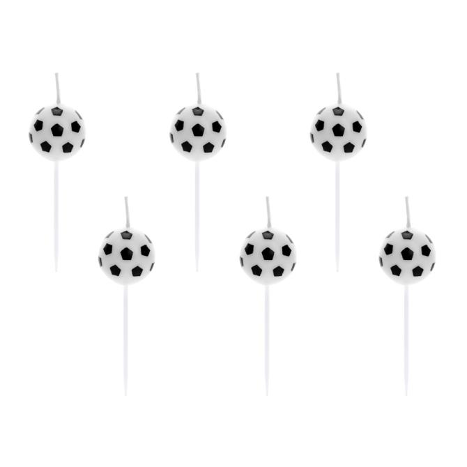 6 candele da calcio 