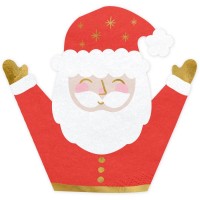 20 Tovaglioli Babbo Natale Happy