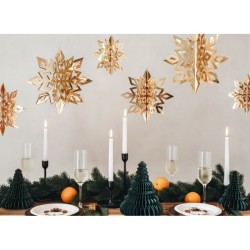 6 Fiocchi di neve da appendere - oro. n°1