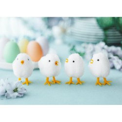 9 Piccoli Pulcini di Pasqua Bianchi - 7 cm. n2