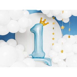 Palloncino in piedi - Numero 1 Blu. n°1