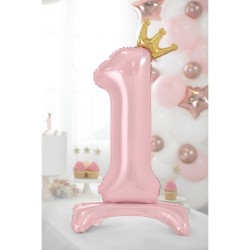 Palloncino in piedi - Numero 1 Rosa. n°1