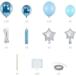 Kit arco di palloncini 1 anno - Blu. n1